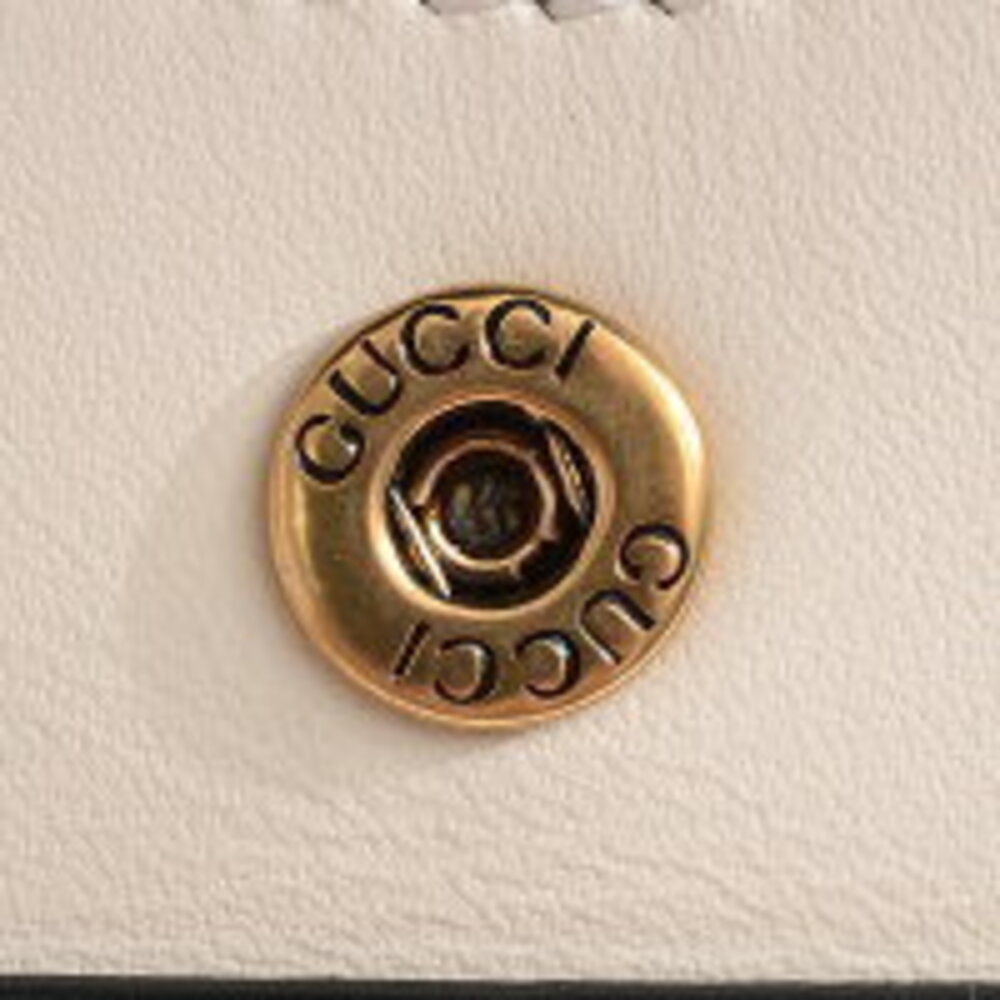 Gucci Queen Margaret Chain Wallet Shoulder Bag Black White - Picture 7 of 9